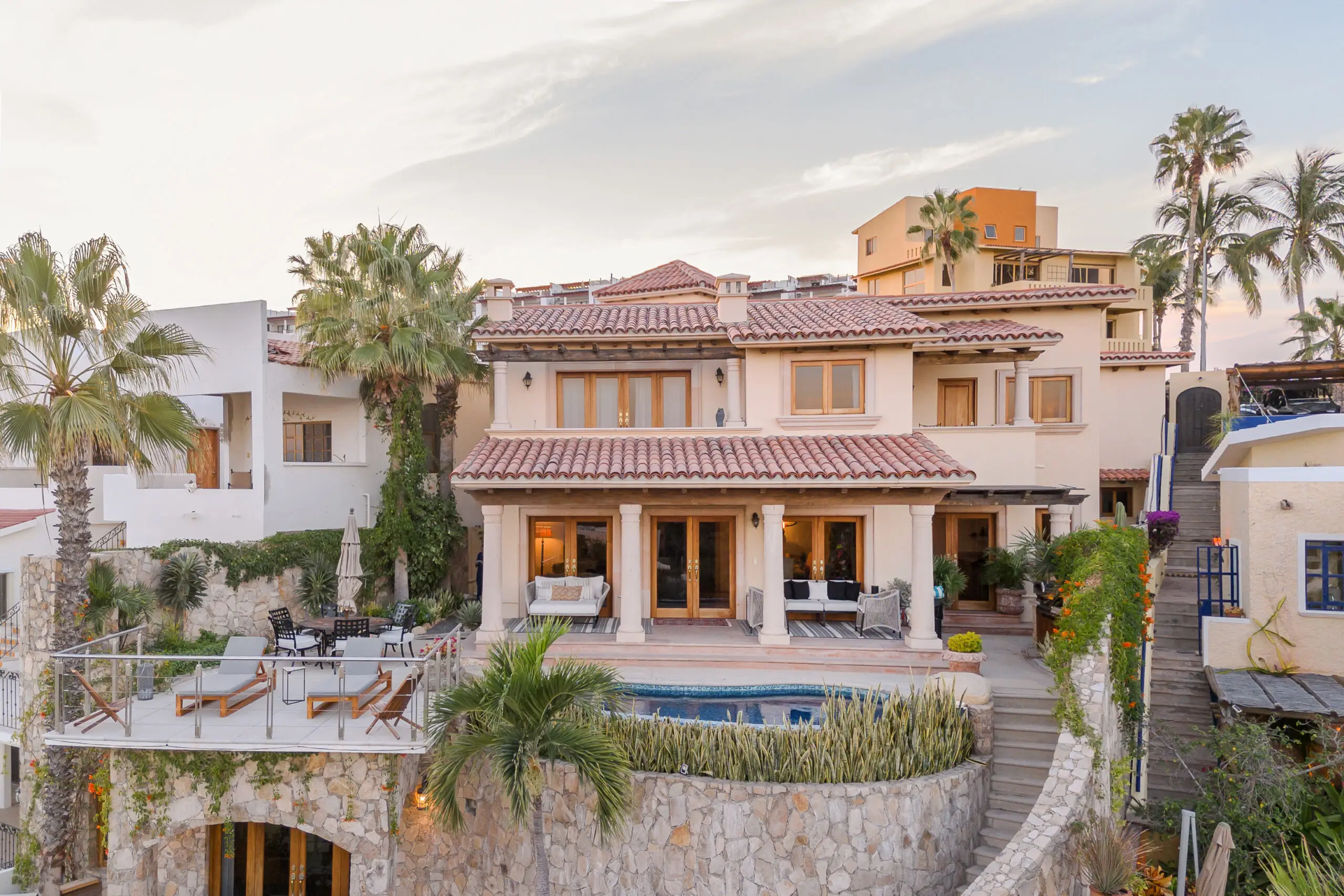 Luxury Homes for Sale in Cabo San Lucas at Cabo Del Sol overlooking championship golf course and Sea of Cortez